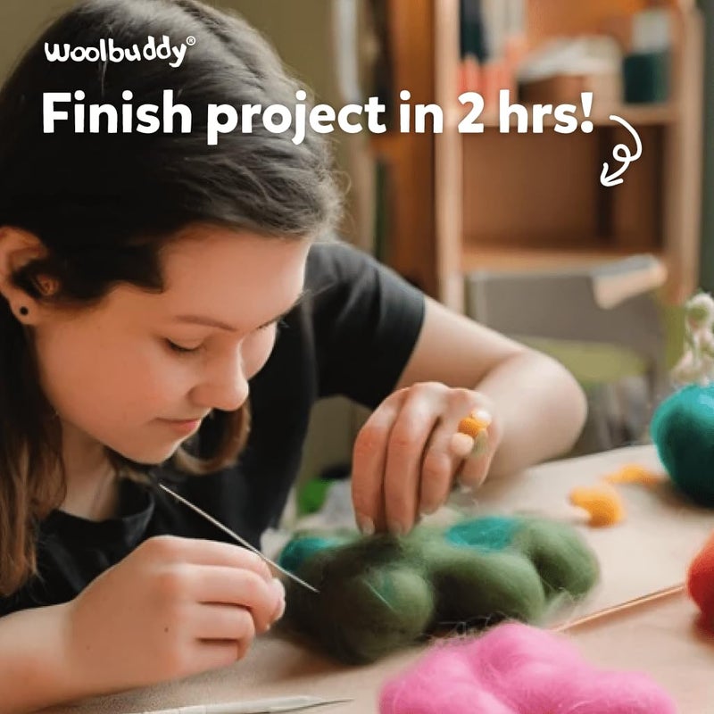 Woolbuddy Needle Felting Kit for Beginners Adults, Bee and Ladybug Animal Craft Set, Includes Materials, Tools, and Instructions for DIY Hobbyists - Image 5